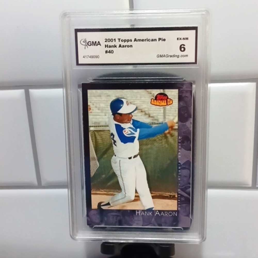 2001 Topps American Pie Hank Aaron #40 GMA 6 EX-NM